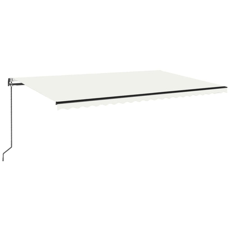 VidaXL Luifel automatisch uittrekbaar 500x350 cm crèmekleurig