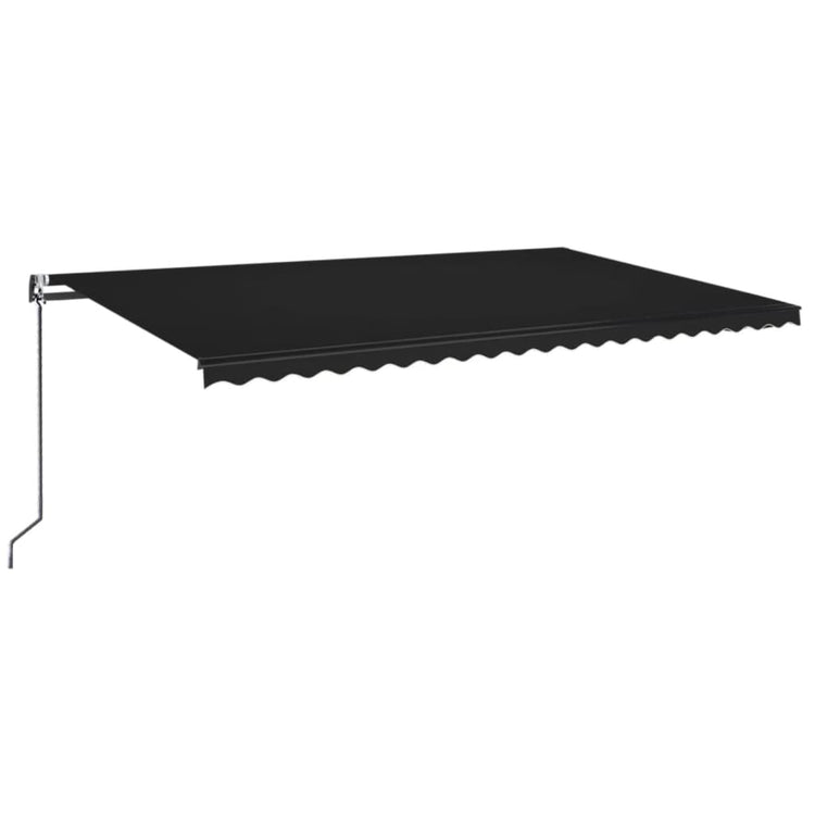 VidaXL Luifel automatisch met LED en windsensor 500x350 cm antraciet
