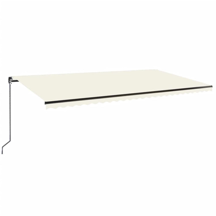 VidaXL Luifel handmatig uittrekbaar 600x350 cm crèmekleurig