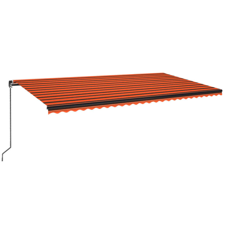 VidaXL Luifel handmatig uittrekbaar 600x350 cm oranje en bruin