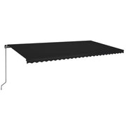 VidaXL Luifel handmatig uittrekbaar met LED 600x350 cm antracietkleur - afbeelding 2