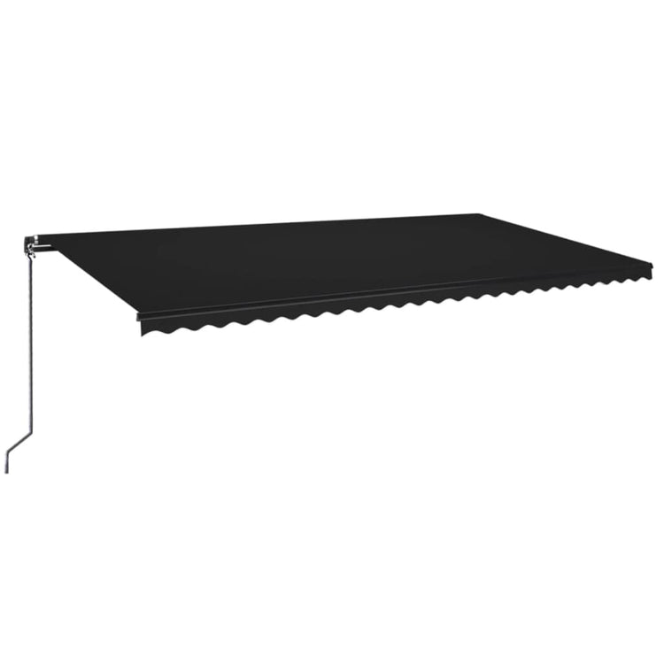 VidaXL Luifel handmatig uittrekbaar met LED 600x350 cm antracietkleur