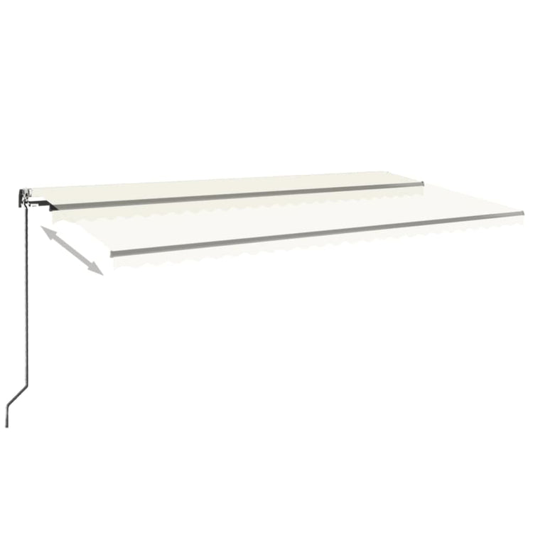 VidaXL Luifel automatisch uittrekbaar 600x350 cm crèmekleurig