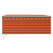 Vidaxl luifel handmatig uittrekbaar rolgordijn 3x2,5 m oranje en bruin - afbeelding 3