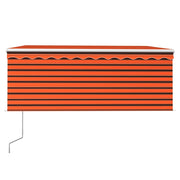 Vidaxl luifel automatisch uittrekbaar rolgordijn 3,5x2,5m oranje bruin - afbeelding 3