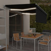 VidaXL Luifel automatisch met gordijn LED windsensor 4,5x3 m antraciet