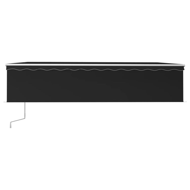 VidaXL Luifel automatisch rolgordijn LED windsensor 6x3 m antraciet