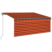 Vidaxl luifel automatisch uittrekbaar rolgordijn 3,5x2,5m oranje bruin - afbeelding 2