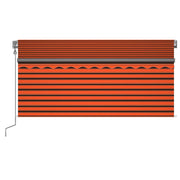 Vidaxl luifel automatisch uittrekbaar rolgordijn 3,5x2,5m oranje bruin - afbeelding 3