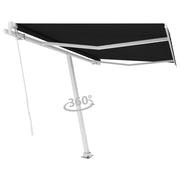 VidaXL Luifel vrijstaand handmatig uittrekbaar 350x250 cm antraciet - afbeelding 3