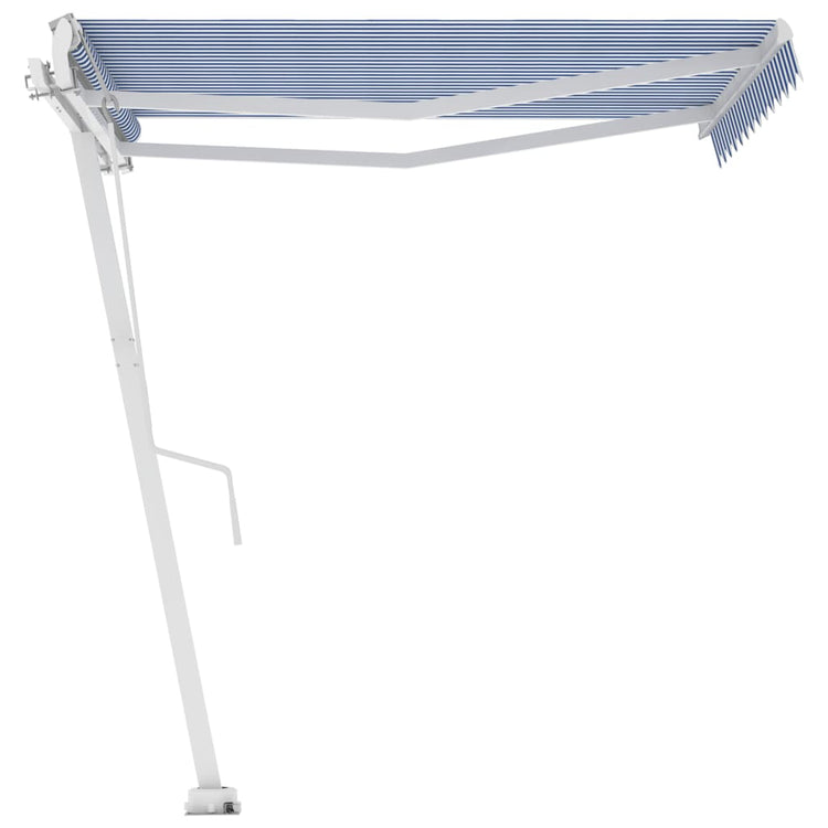 VidaXL Luifel vrijstaand automatisch 350x250 cm blauw en wit