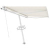 VidaXL Luifel vrijstaand automatisch 350x250 cm crèmekleurig