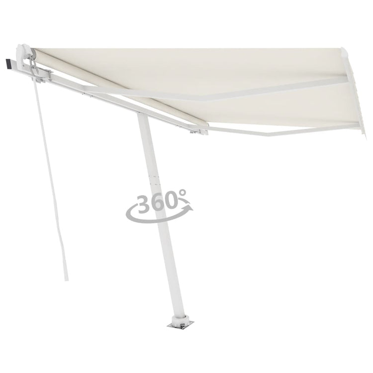VidaXL Luifel vrijstaand automatisch 350x250 cm crèmekleurig