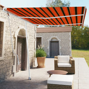 VidaXL Luifel vrijstaand automatisch 350x250 cm oranje en bruin - afbeelding 1