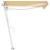 VidaXL Luifel automatisch met LED en windsensor 350x250 cm geel en wit