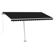 VidaXL Luifel vrijstaand handmatig uittrekbaar 400x300 cm antraciet - afbeelding 2