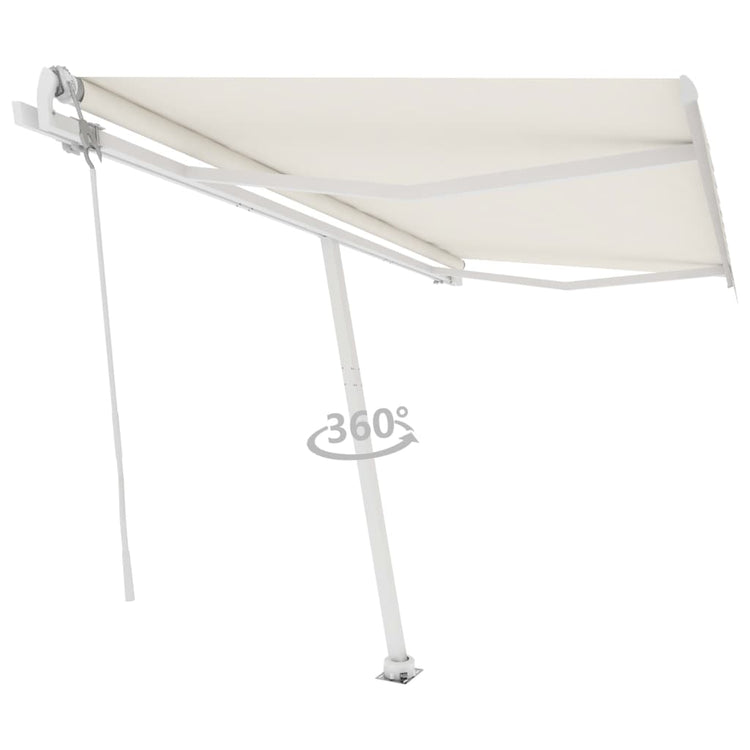 VidaXL Luifel vrijstaand automatisch 400x300 cm crèmekleurig