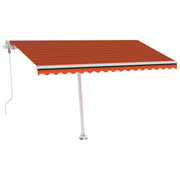 VidaXL Luifel vrijstaand automatisch 400x300 cm oranje en bruin - afbeelding 2