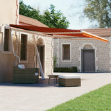 VidaXL Luifel vrijstaand automatisch 400x300 cm oranje en bruin - afbeelding 1