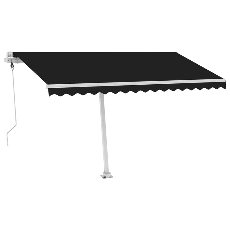 VidaXL Luifel automatisch met LED en windsensor 400x300 cm antraciet