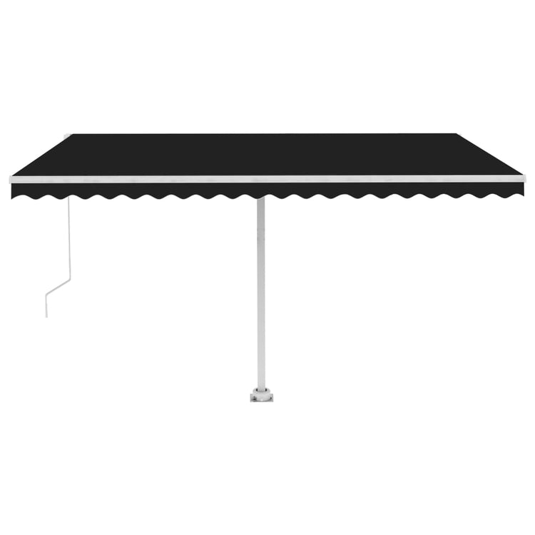 VidaXL Luifel vrijstaand handmatig uittrekbaar 450x300 cm antraciet