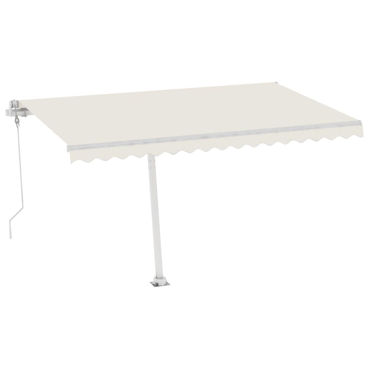VidaXL Luifel vrijstaand automatisch 450x300 cm crèmekleurig