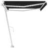 VidaXL Luifel automatisch met LED en windsensor 450x300 cm antraciet