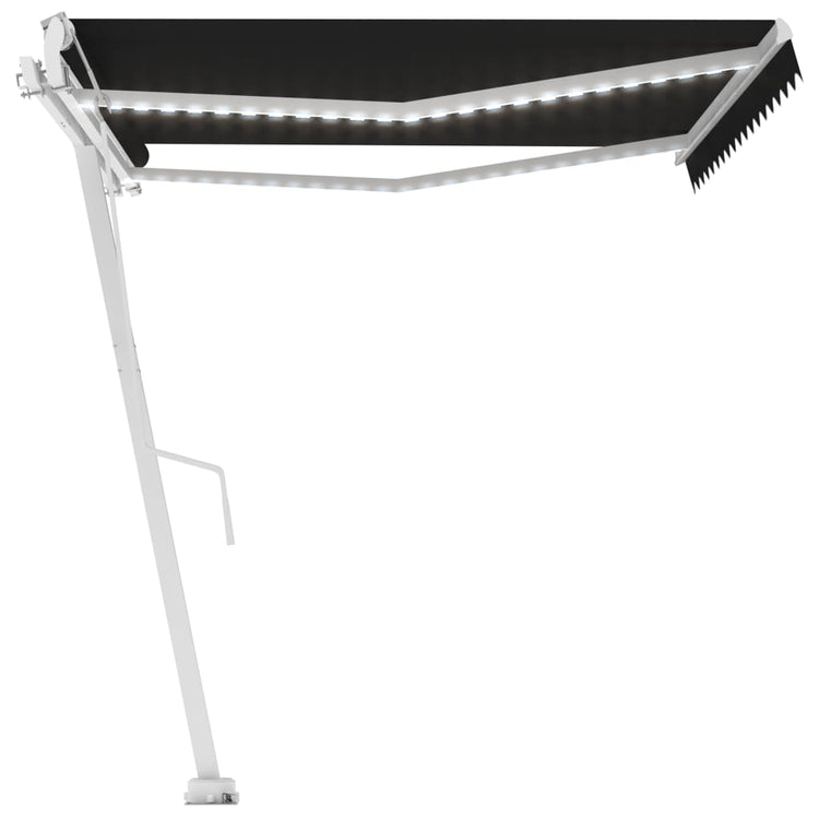 VidaXL Luifel automatisch met LED en windsensor 450x300 cm antraciet