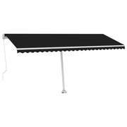 VidaXL Luifel vrijstaand handmatig uittrekbaar 500x300 cm antraciet - afbeelding 2