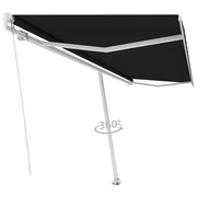 VidaXL Luifel vrijstaand handmatig uittrekbaar 500x300 cm antraciet - afbeelding 3