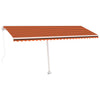 VidaXL Luifel vrijstaand handmatig uittrekbaar 500x300 cm oranje bruin