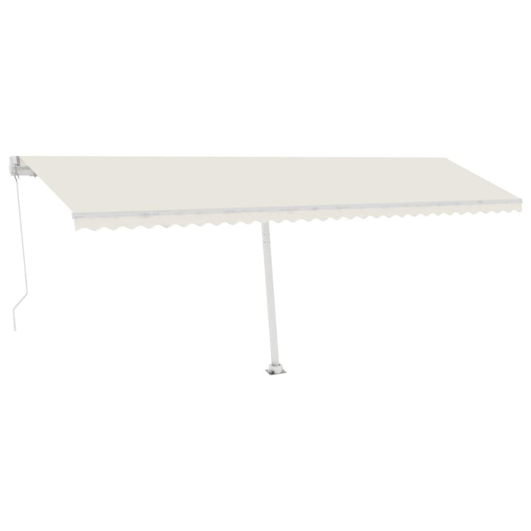 VidaXL Luifel vrijstaand handmatig uittrekbaar 600x300 cm crèmekleurig