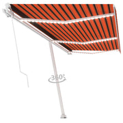 VidaXL Luifel handmatig uittrekbaar met LED 600x300 cm oranje en bruin - afbeelding 3