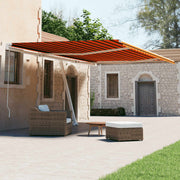 VidaXL Luifel vrijstaand automatisch 600x300 cm oranje en bruin - afbeelding 1