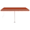 VidaXL Luifel vrijstaand handmatig uittrekbaar 400x350 cm oranje bruin
