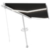 VidaXL Luifel handmatig uittrekbaar met LED 400x350 cm antracietkleur