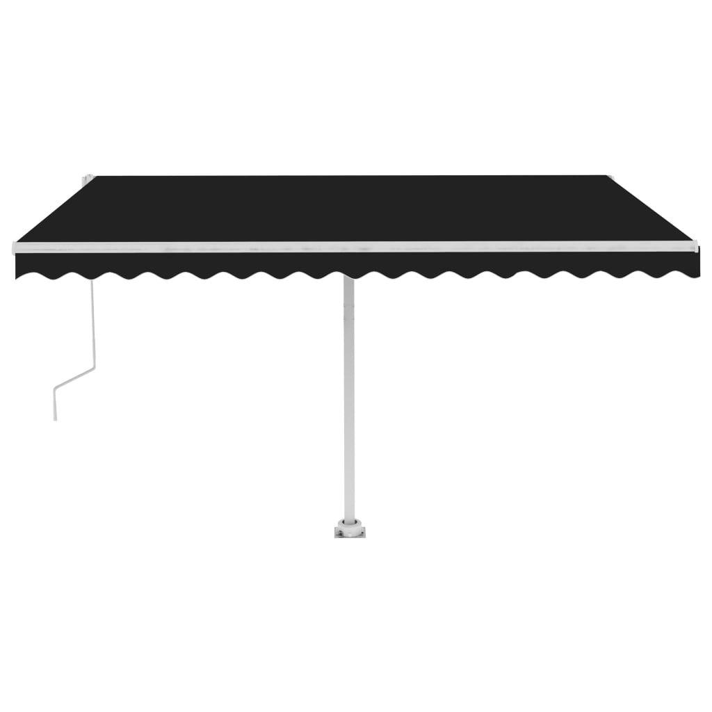 VidaXL Luifel automatisch met LED en windsensor 400x350 cm antraciet