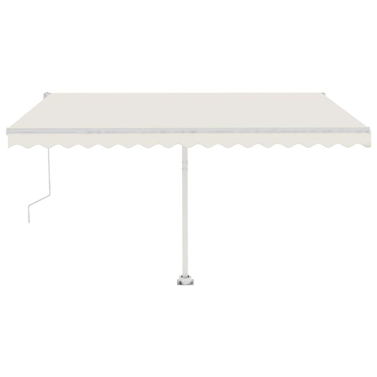 VidaXL Luifel vrijstaand automatisch 450x350 cm crèmekleurig