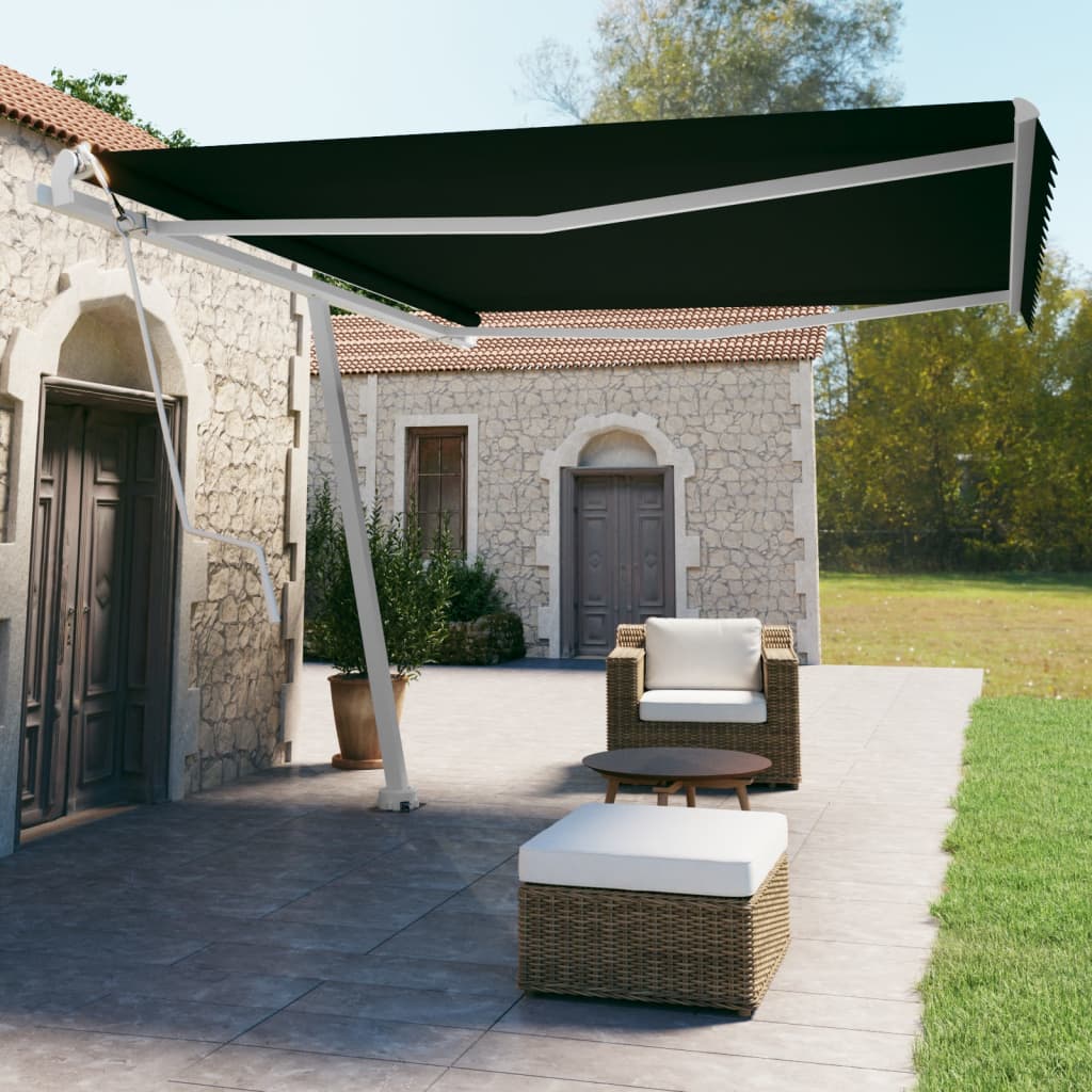 VidaXL Luifel vrijstaand automatisch 450x350 cm antracietkleurig
