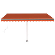 VidaXL Luifel vrijstaand automatisch 450x350 cm oranje en bruin - afbeelding 2