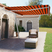 VidaXL Luifel vrijstaand automatisch 450x350 cm oranje en bruin - afbeelding 1