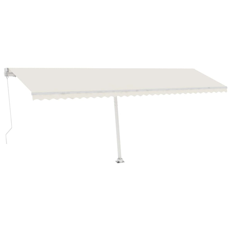 VidaXL Luifel vrijstaand handmatig uittrekbaar 600x350 cm crèmekleurig