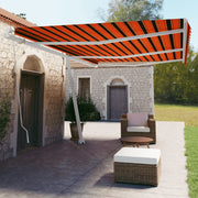 VidaXL Luifel vrijstaand handmatig uittrekbaar 600x350 cm oranje bruin - afbeelding 1