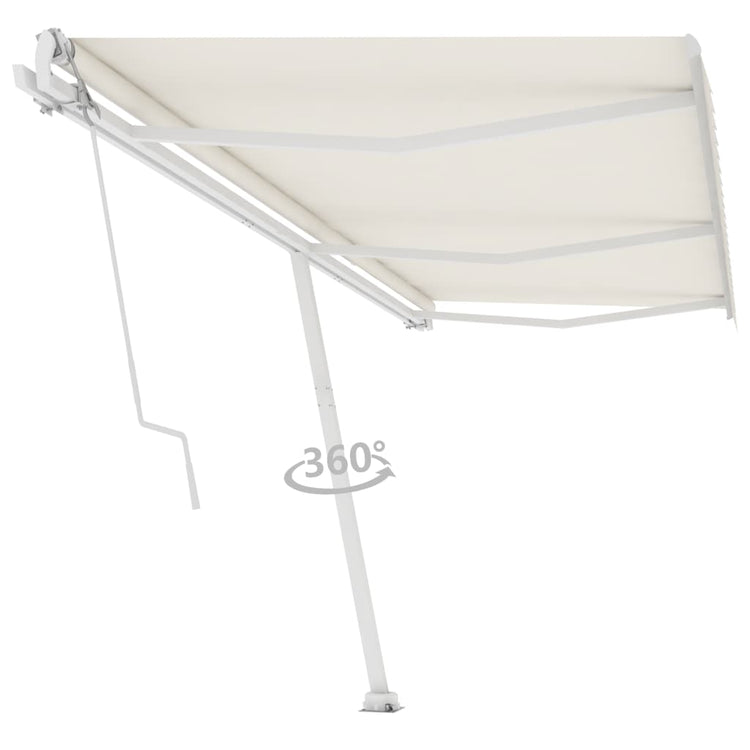 VidaXL Luifel vrijstaand automatisch 600x350 cm crèmekleurig