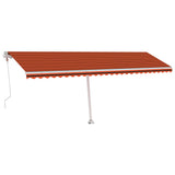 VidaXL Luifel vrijstaand automatisch 600x350 cm oranje en bruin - afbeelding 2