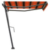 VidaXL Luifel vrijstaand handmatig uittrekbaar 300x250 cm oranje bruin