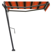 VidaXL Luifel vrijstaand handmatig uittrekbaar 300x250 cm oranje bruin - afbeelding 3