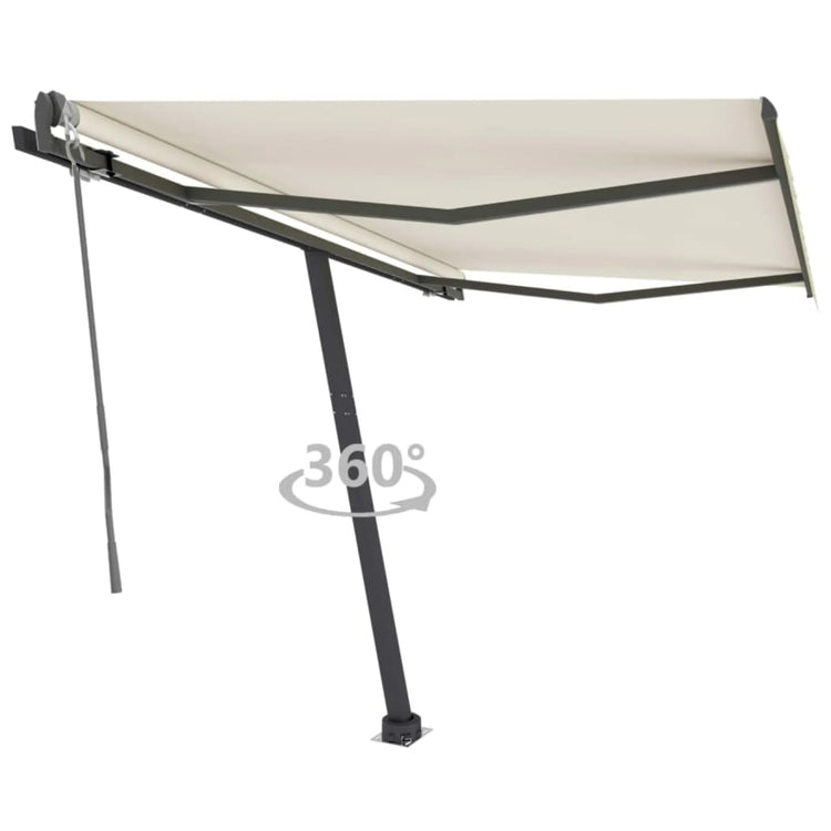 VidaXL Luifel vrijstaand automatisch 300x250 cm crèmekleurig