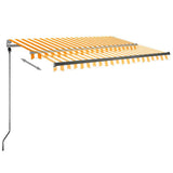 VidaXL Luifel vrijstaand automatisch 300x250 cm geel en wit - afbeelding 3