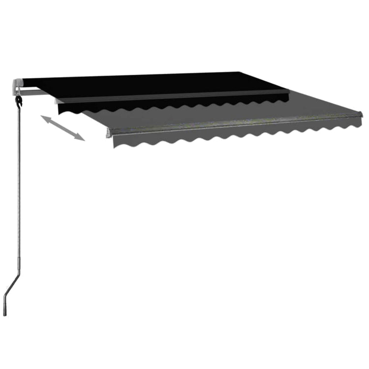 VidaXL Luifel automatisch met LED en windsensor 300x250 cm antraciet